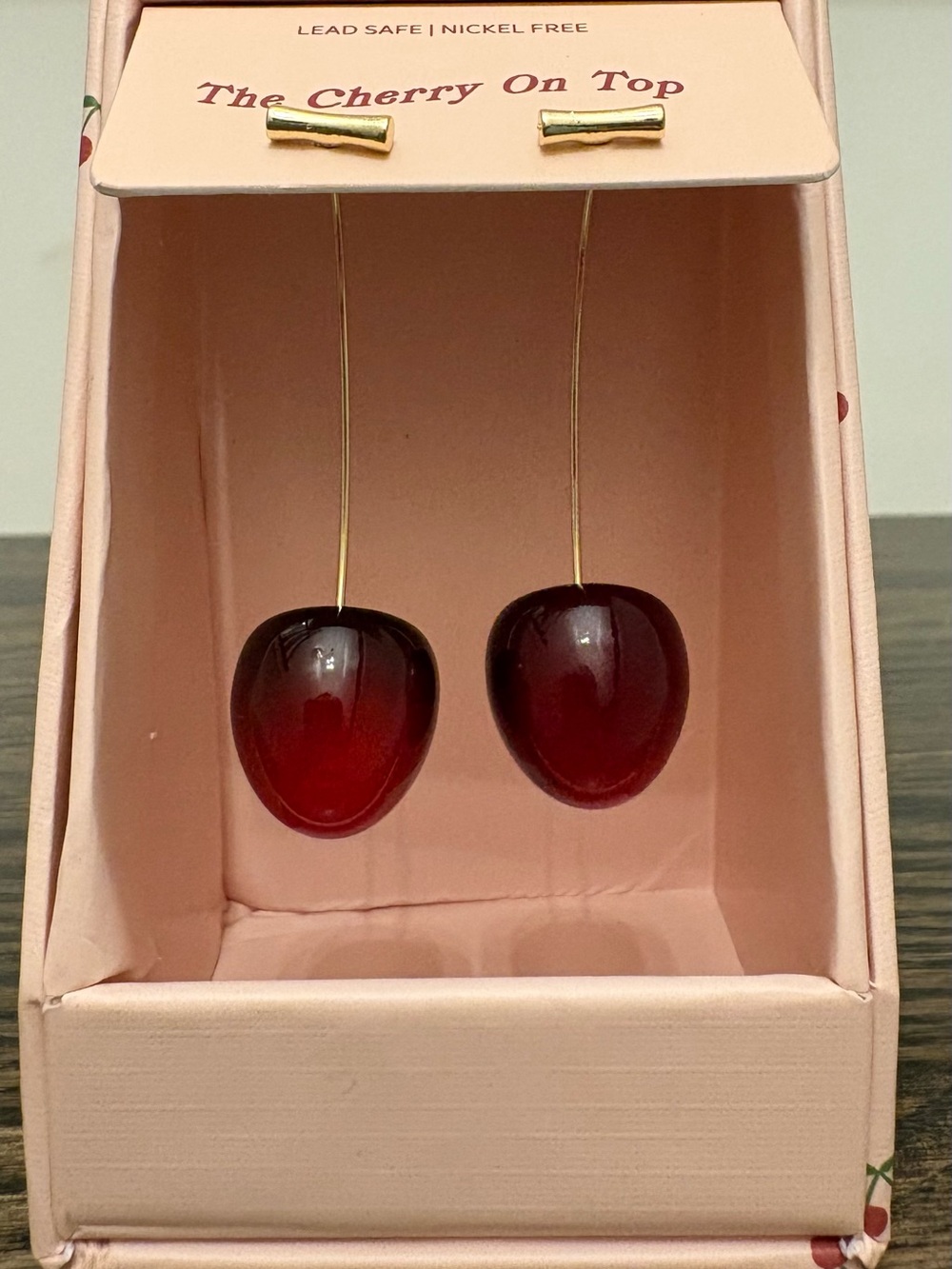Red Cherry Drop Earrings